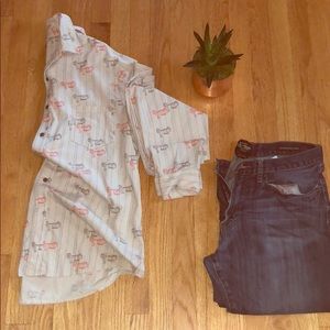 Hipster scooter Button down